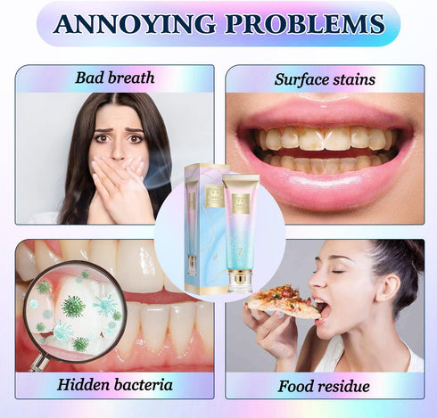 2Pcs Niacinamide Whitening Toothpaste, Nicotinamide Dazzle White Toothpaste, Fresh Breath Niacinamide Whitening Toothpaste,Remove Tooth Stains...